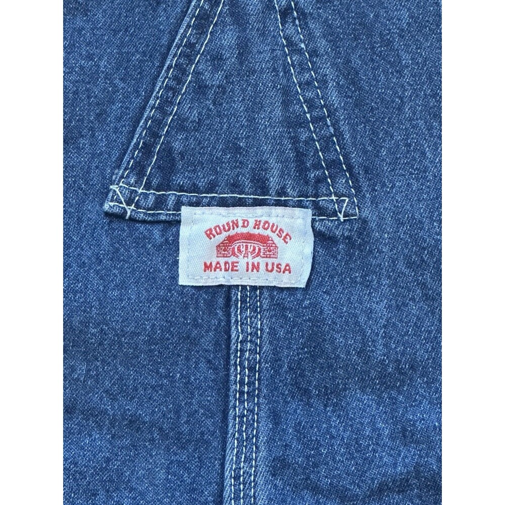 Vintage 70’s Round House Denim Carpenter Overalls Made In USA - Picture 6 of 8
